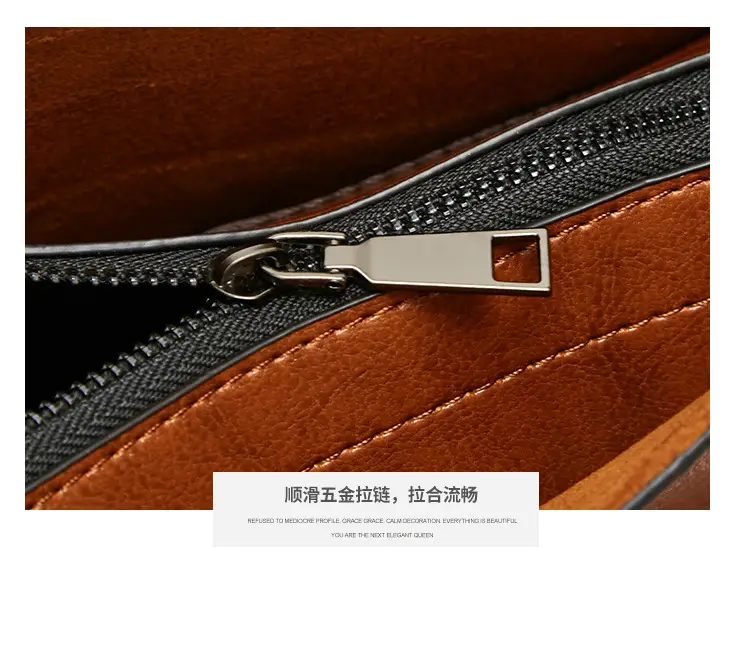 Brown Leather Shoulder Messenger Bag Large Capacity 2021 — feature 26