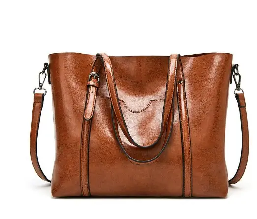 Brown Leather Shoulder Messenger Bag Large Capacity 2021 - Image 7