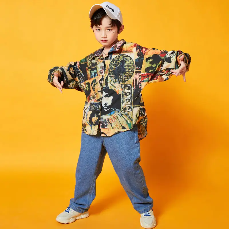 Girls Hip Hop Hip Hop Pants Light Blue Kids - Image 4