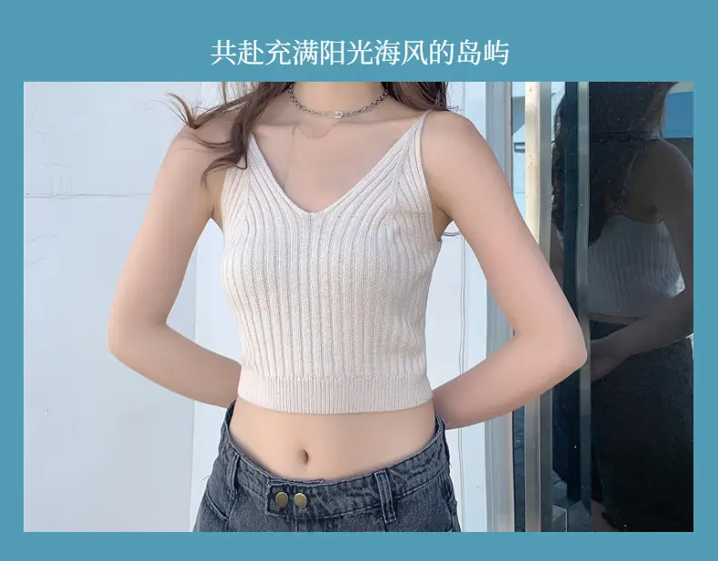 Hot Girl V-Neck Camisole Women's Summer — feature 13