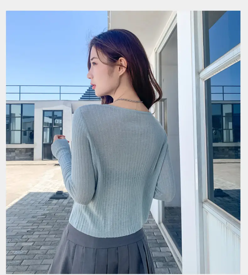 Women's Black Long Sleeve Tencel Linen Cardigan Sweater — feature 13