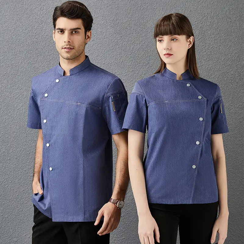 Men & Women Black Button-Up Pastry Overalls Set - Image 3