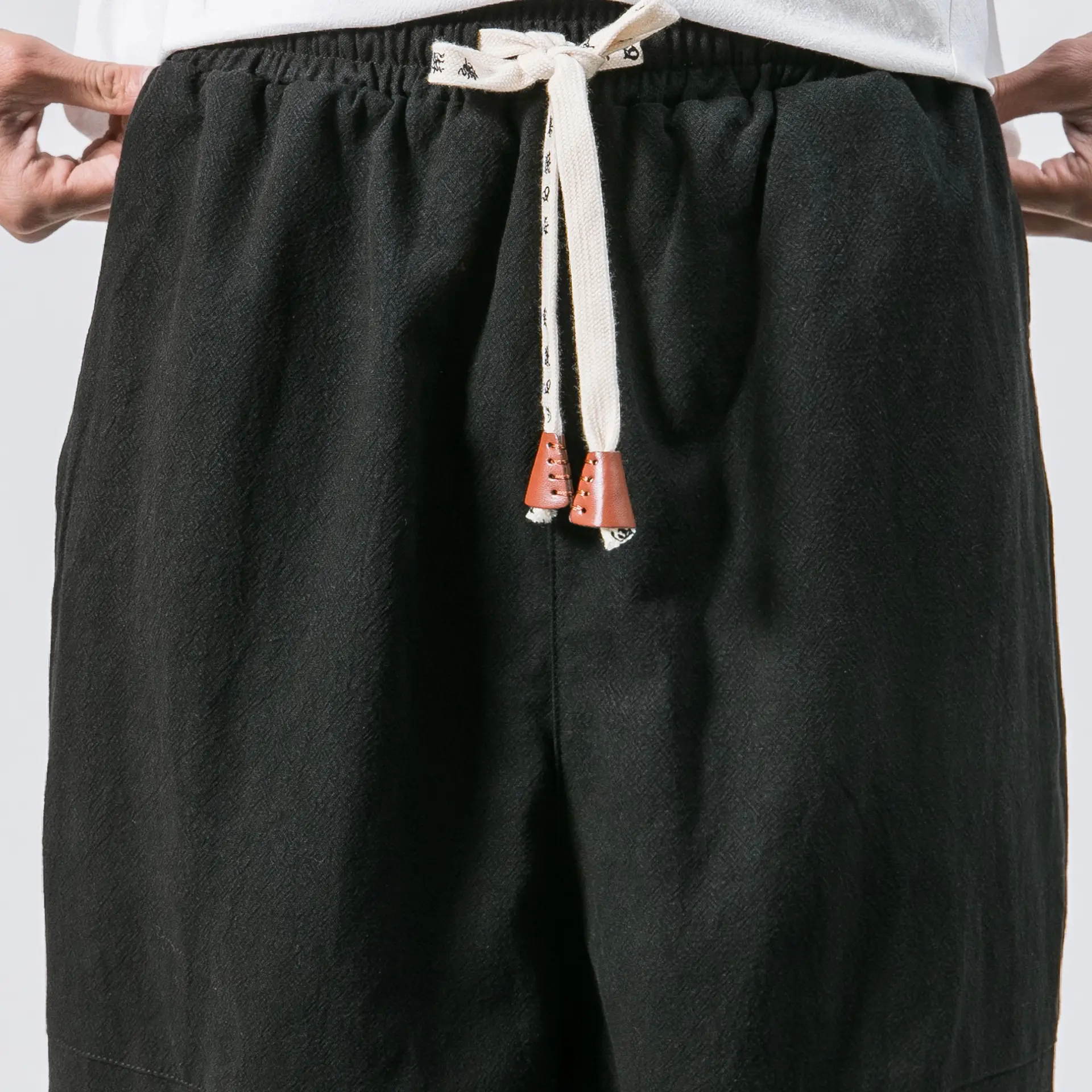 Men Linen Pants Casual Loose Solid Color - Image 6