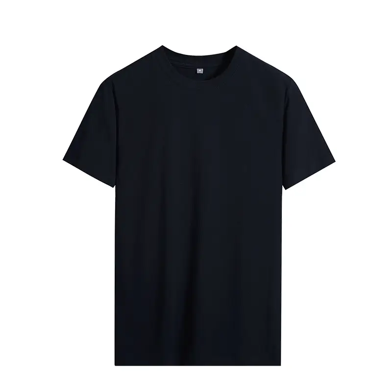 Men Cotton T-Shirt White Black Light Gray Thin Solid - Image 3