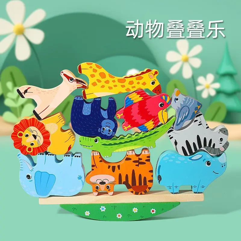 Wooden Stacked Balancing Toys for Kids Educational Play - Image 2