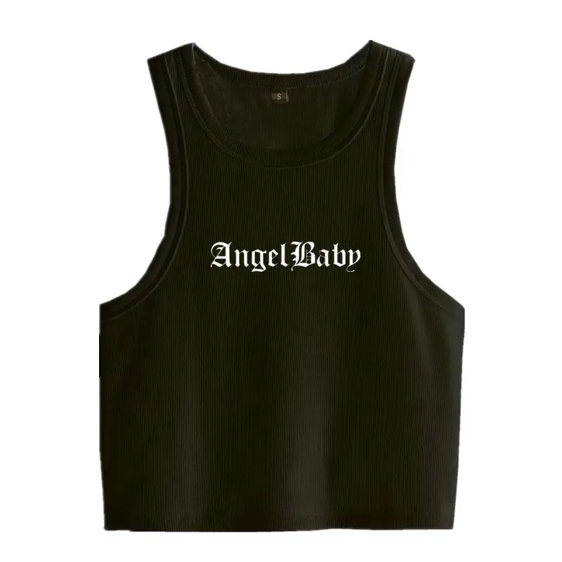 Angel Baby Printed White Crop Top with Fleece Cardigan - Image 2