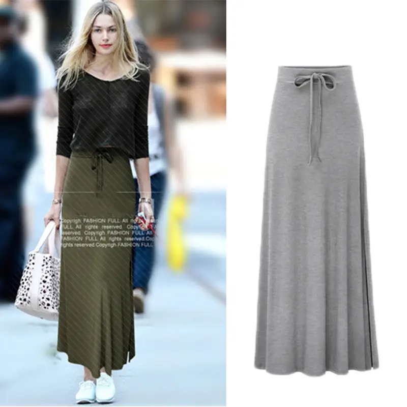 European Knitted Fat Waist Skirt for Women High Waist Lace Up - Image 8