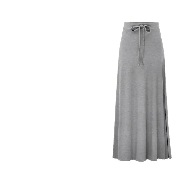European Knitted Fat Waist Skirt for Women High Waist Lace Up - Image 9