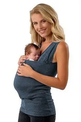Women's Blue Kangaroo T-Shirt with V-Neck Design - Image 8