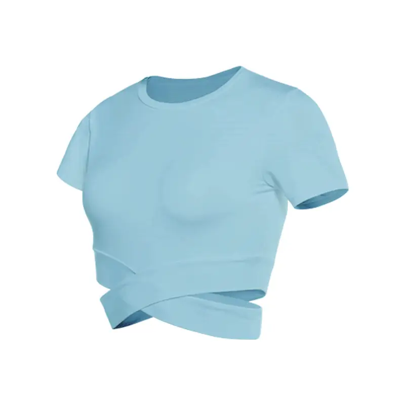 Women's Pink Crossbody T-Shirt with Twist Design - Image 2