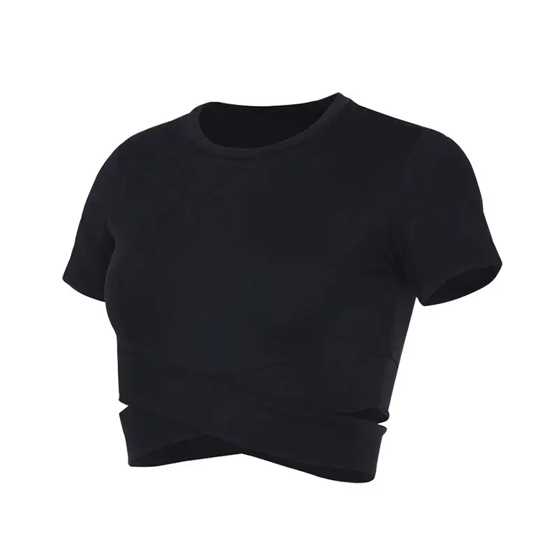 Women's Pink Crossbody T-Shirt with Twist Design - Image 4