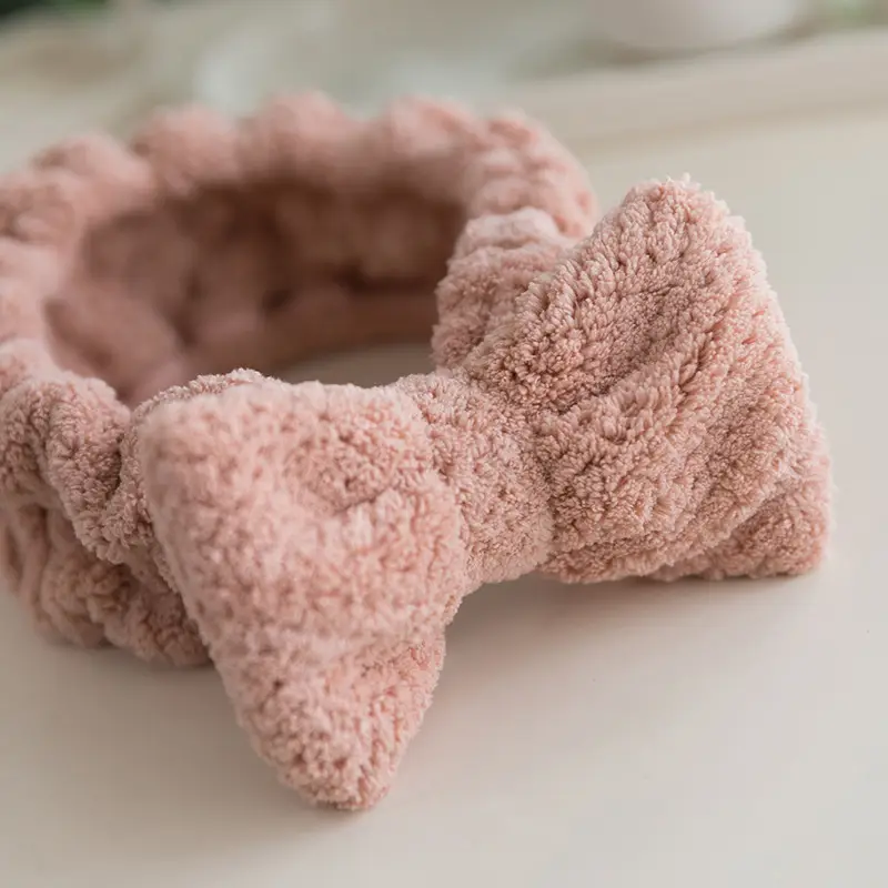Korean Style Velvet Face Wash Headband Set - Image 7