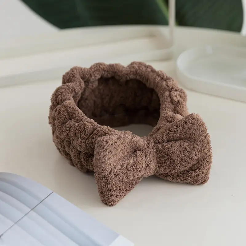 Korean Style Velvet Face Wash Headband Set - Image 3