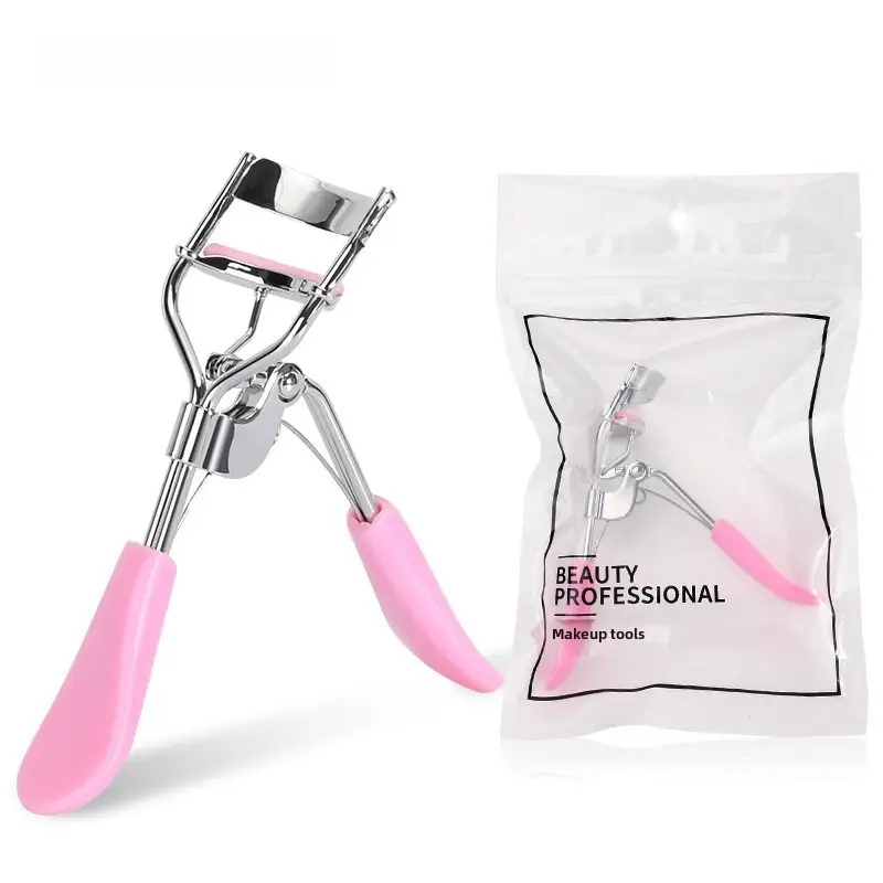 Chrome Eyelash Curler with Black Plastic Handle - Image 2