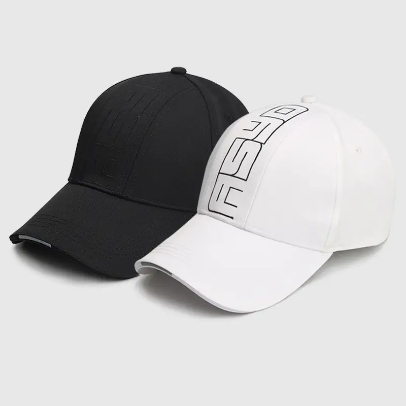 White Korean Style Baseball Cap with English Letter Embroidery - Image 3