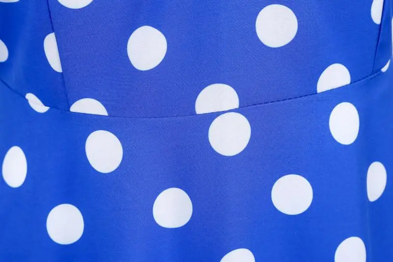 Red Polka Dot 50s Waist Slimming Dress for Girls — feature 15