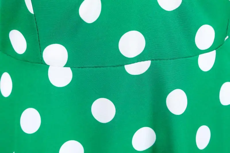 Red Polka Dot 50s Waist Slimming Dress for Girls — feature 22
