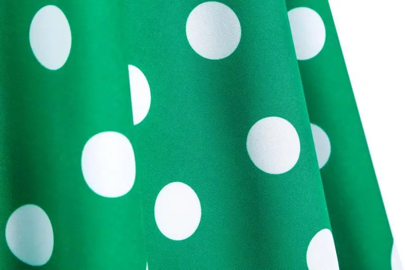Red Polka Dot 50s Waist Slimming Dress for Girls — feature 23