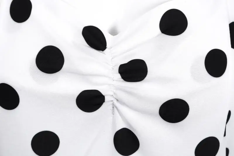 Red Polka Dot 50s Waist Slimming Dress for Girls — feature 34