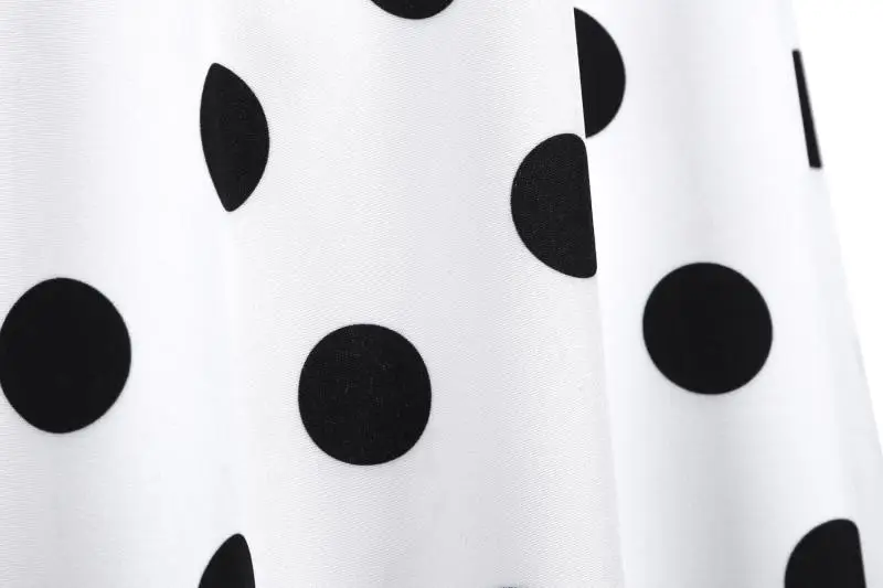 Red Polka Dot 50s Waist Slimming Dress for Girls — feature 37