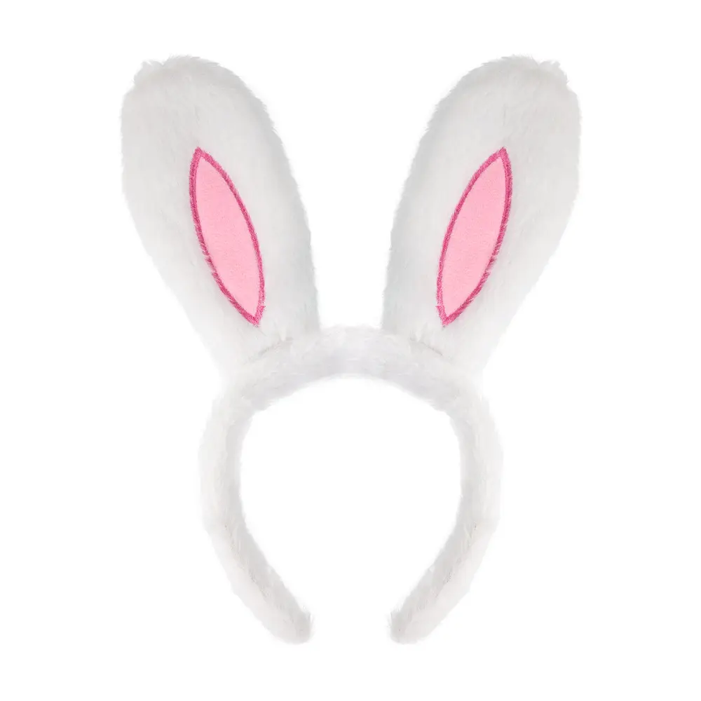 Plush Rabbit Ears Hair Band for Women Girls - Image 9
