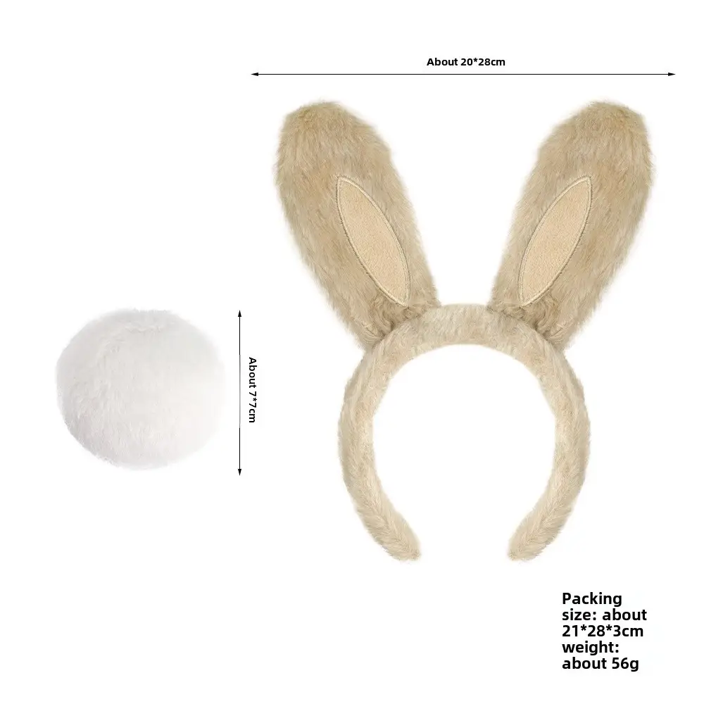 Plush Rabbit Ears Hair Band for Women Girls - Image 4