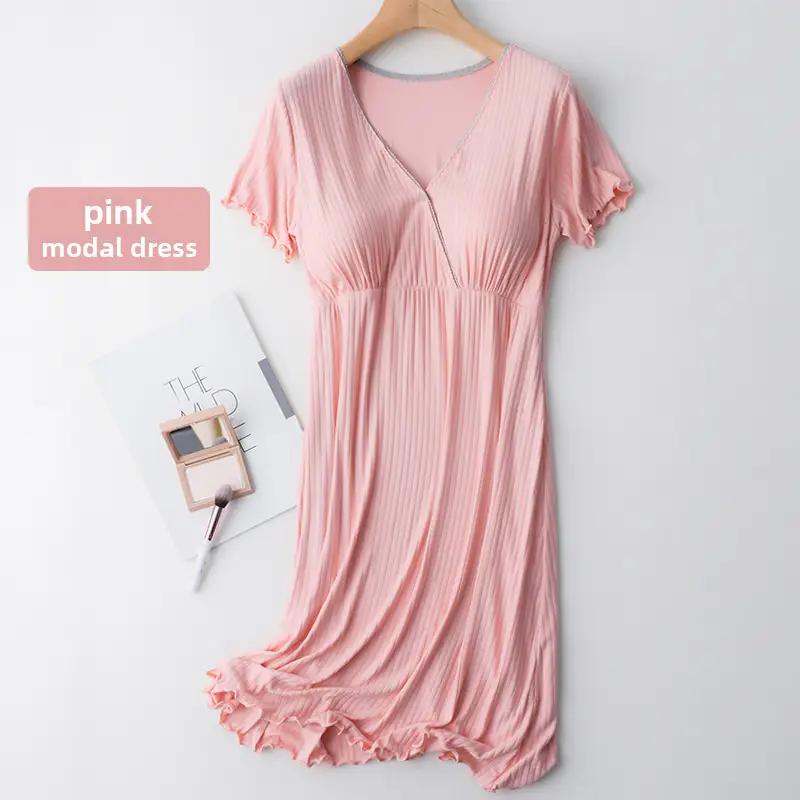 Purple Modal Nightdress for Pregnant Women - Image 21