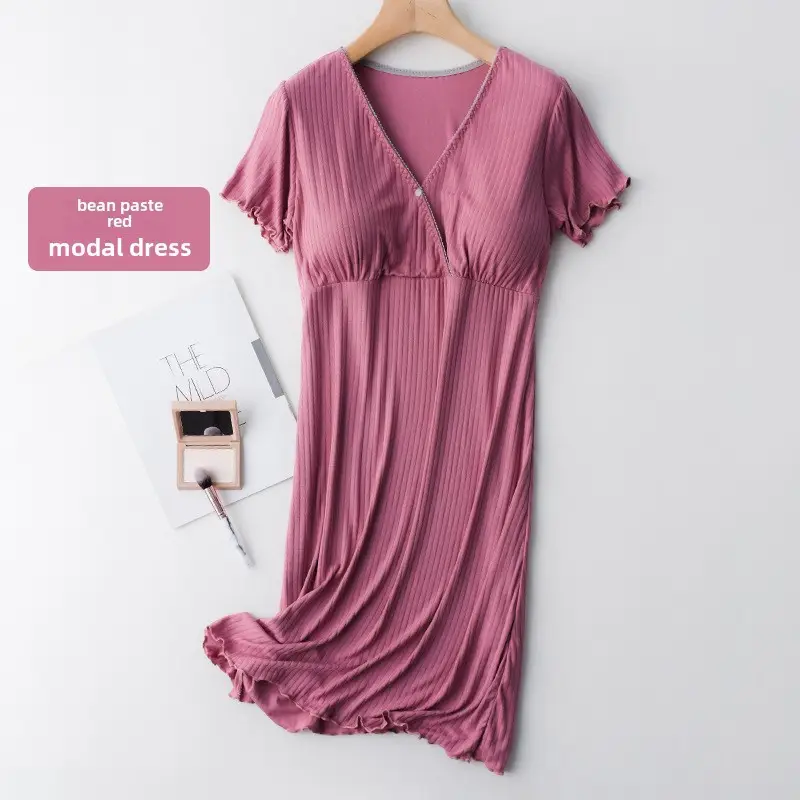 Purple Modal Nightdress for Pregnant Women - Image 27