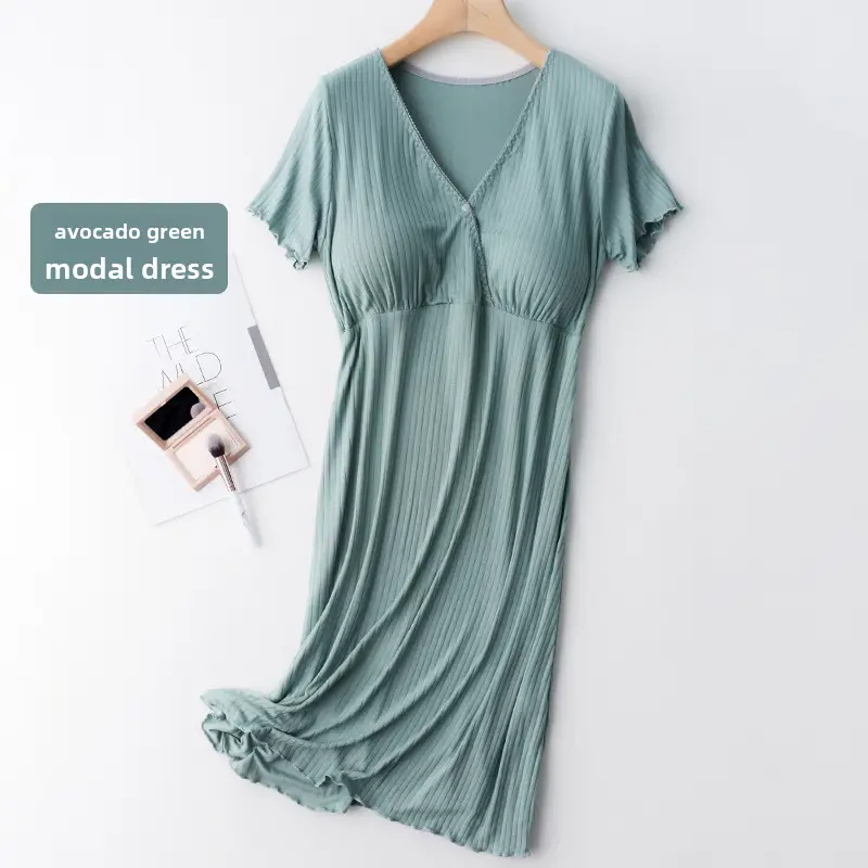 Purple Modal Nightdress for Pregnant Women - Image 37