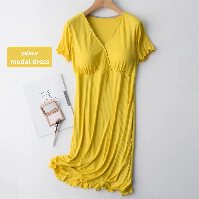 Purple Modal Nightdress for Pregnant Women - Image 7