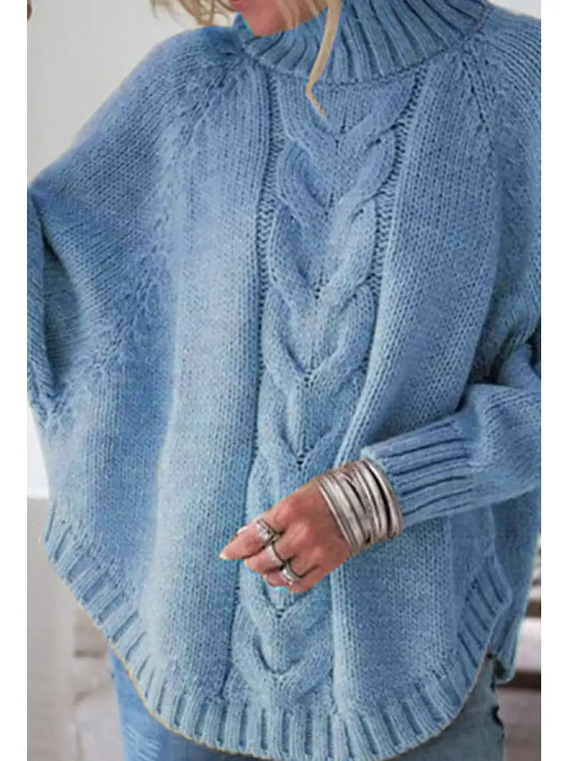 Women's Knitted Sweater Yellow Loose Sleeve Autumn Winter — feature 12