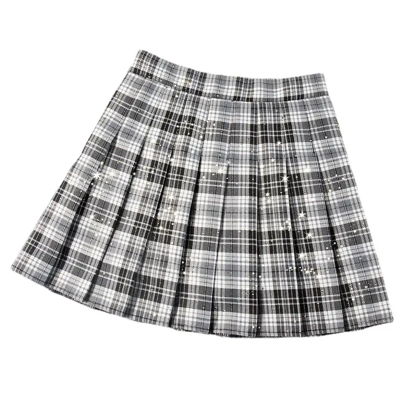 2024 New Pleated Plaid Skirt High Waist Women - Image 7