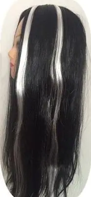 White Red Horror Sadako Ghost Costume Party Wig