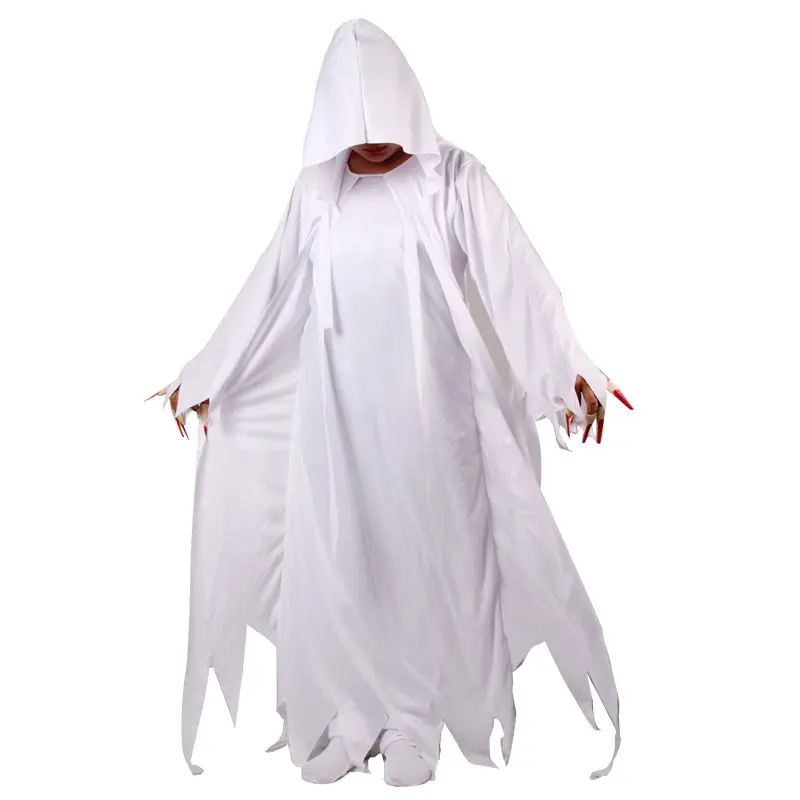 White Red Horror Sadako Ghost Costume Party Wig