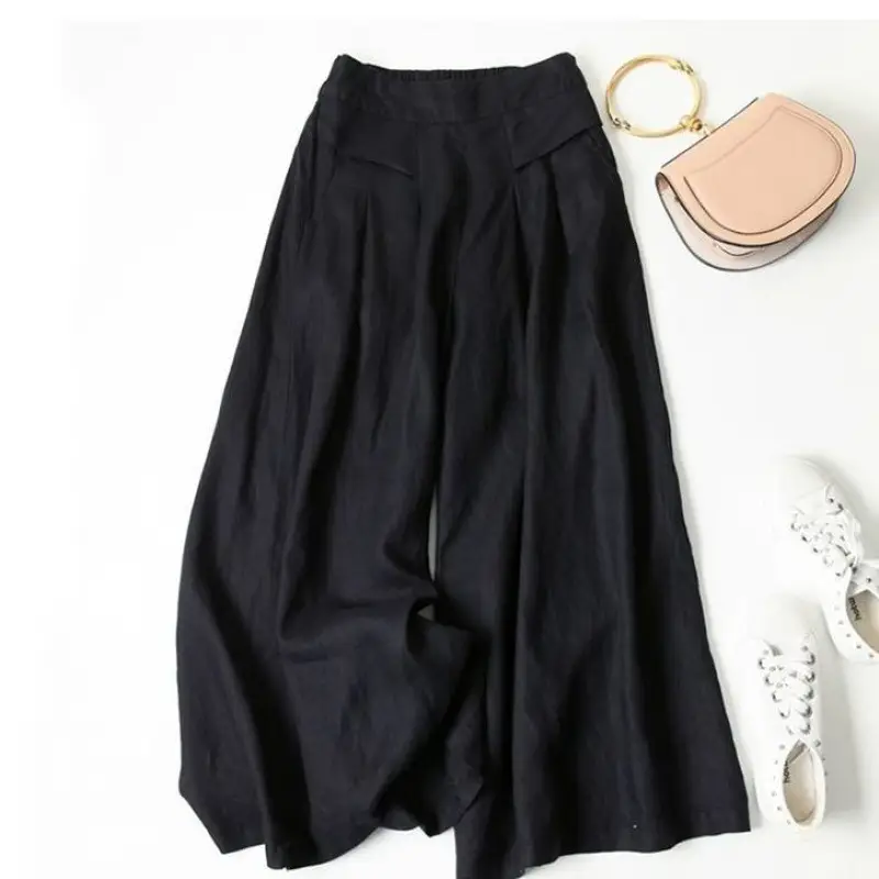 Black Loose Ankle-Length Women's Pants 2025 - Image 2