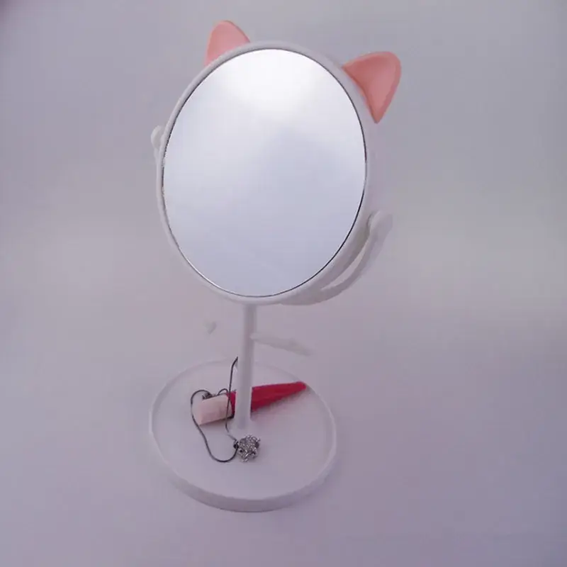 Cat Ear Makeup Mirror with Rotatable Design - Image 2