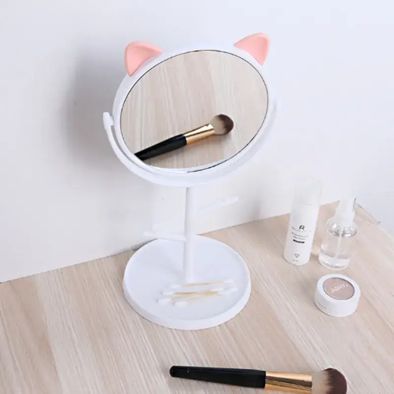 Cat Ear Makeup Mirror with Rotatable Design - Image 4