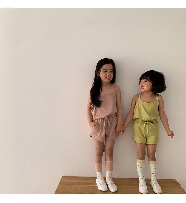 Girls Cotton 3-Piece Summer Set Brown — feature 10