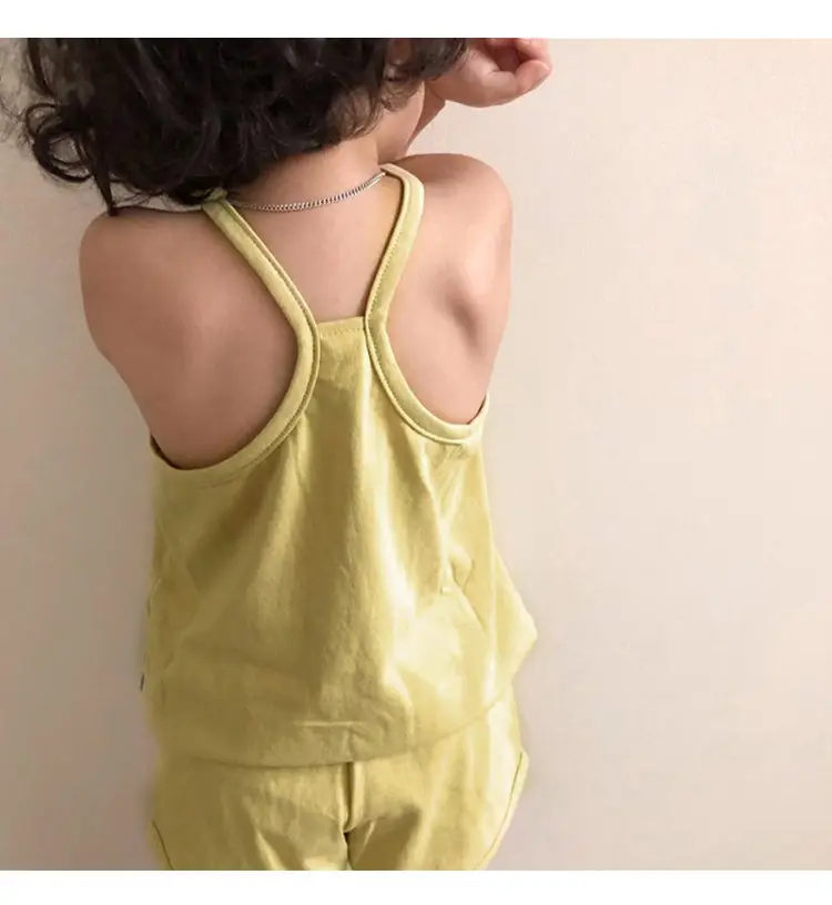 Girls Cotton 3-Piece Summer Set Brown — feature 11