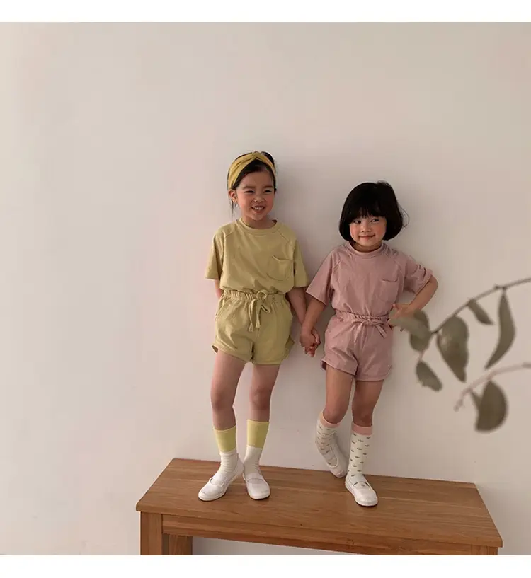 Girls Cotton 3-Piece Summer Set Brown — feature 14