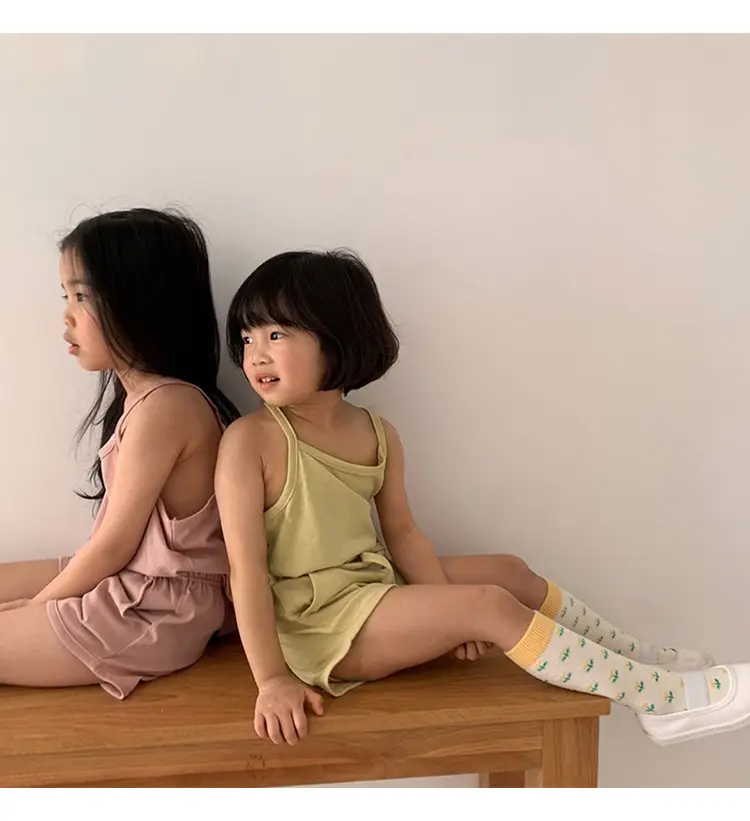 Girls Cotton 3-Piece Summer Set Brown — feature 15