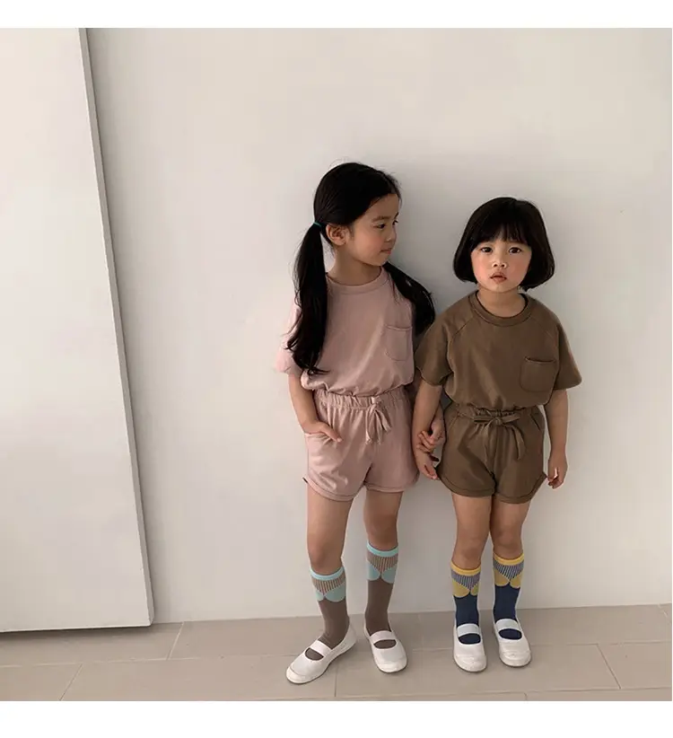 Girls Cotton 3-Piece Summer Set Brown — feature 16