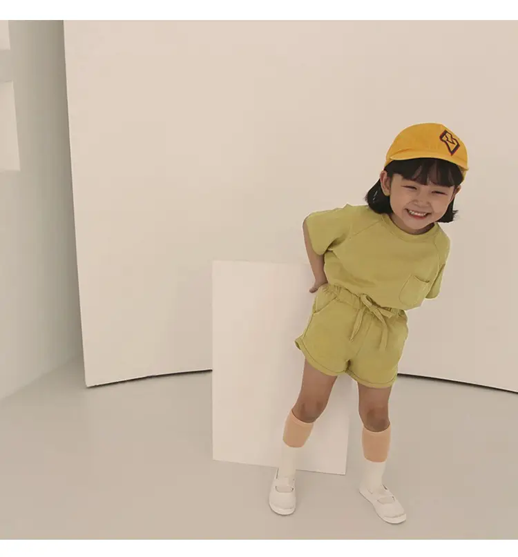 Girls Cotton 3-Piece Summer Set Brown — feature 19