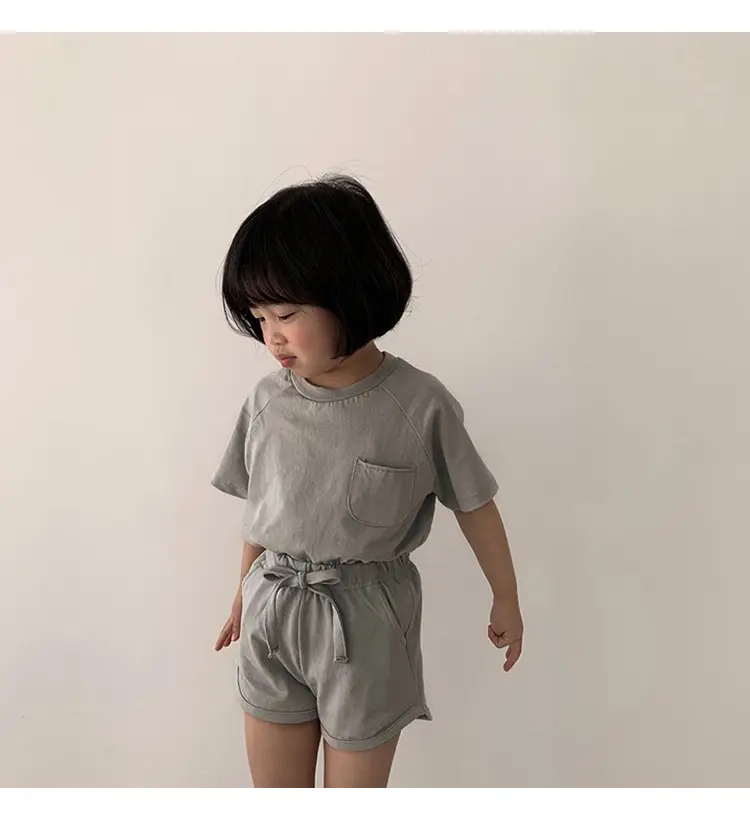 Girls Cotton 3-Piece Summer Set Brown — feature 20
