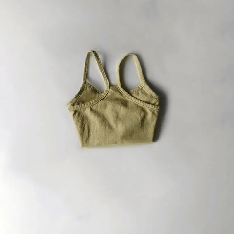 Girls Cotton 3-Piece Summer Set Brown