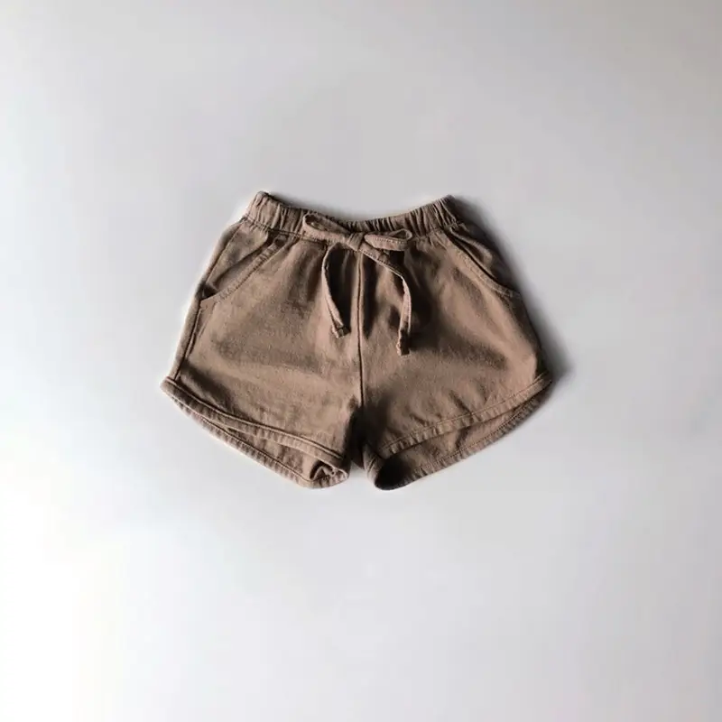 Girls Cotton 3-Piece Summer Set Brown