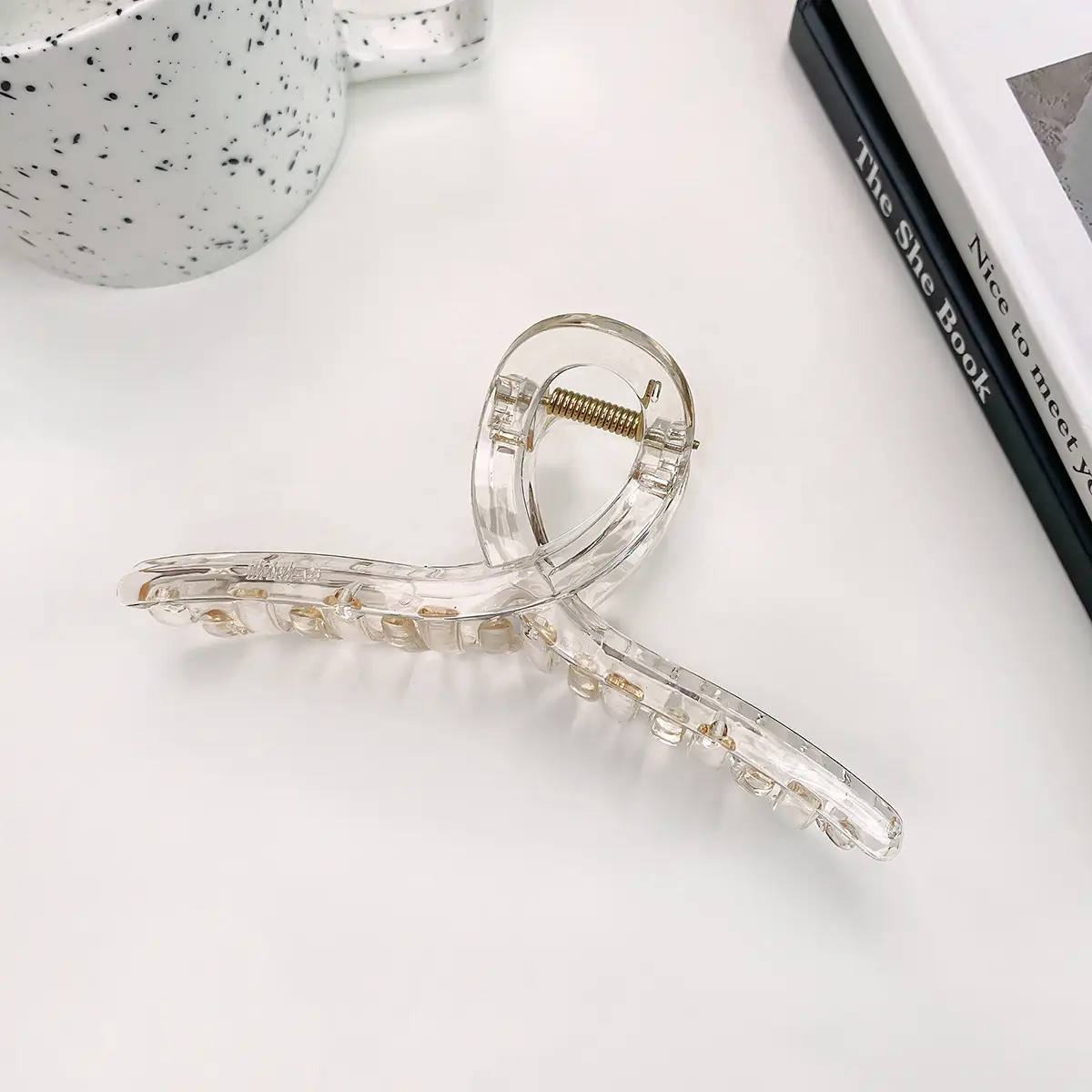Transparent Korean Arc Hair Clip for Women - Image 35