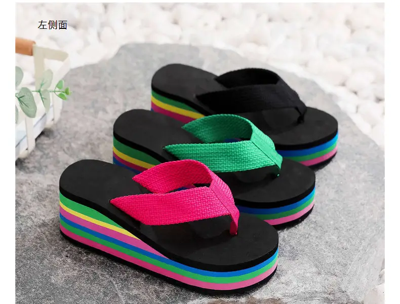 Women's Rainbow Sandal Flip Flops Summer Thick Sole — feature 12