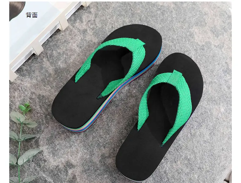 Women's Rainbow Sandal Flip Flops Summer Thick Sole — feature 13