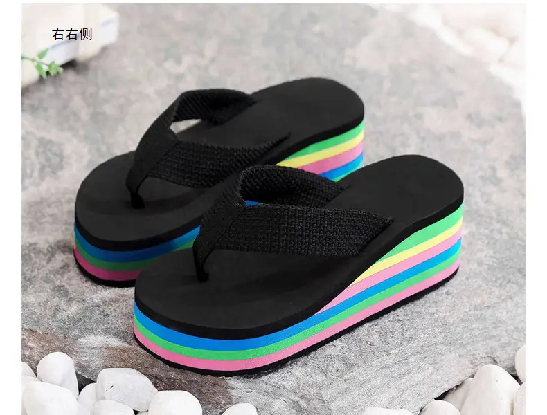 Women's Rainbow Sandal Flip Flops Summer Thick Sole — feature 16